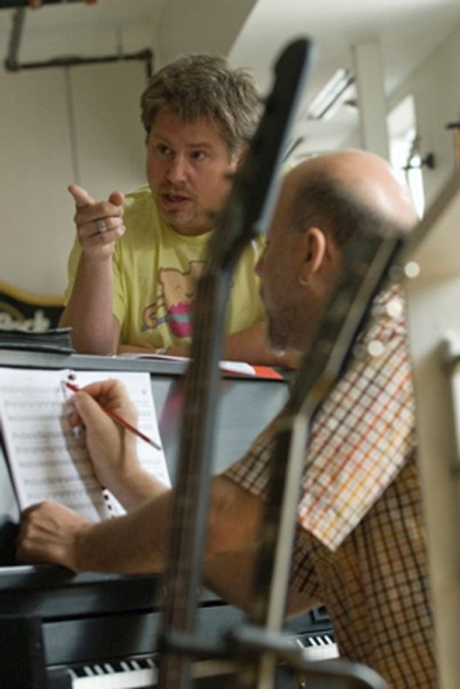 BWG with Director Jon Gann. More photos of Pepe! The Mail Order Monkey Musical on Facebook
