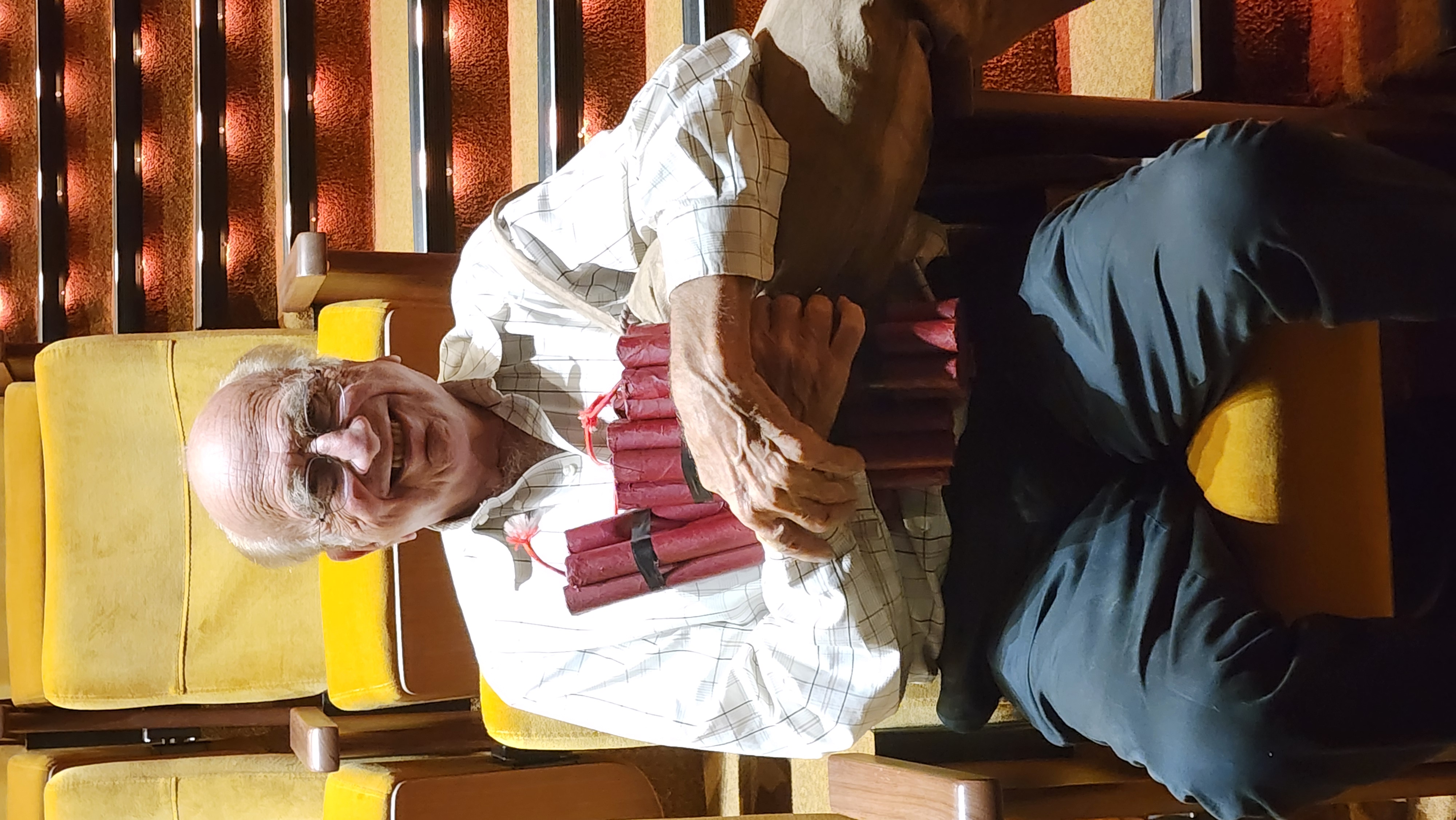 David M. Dorsen with Robert Jordan's dynamite from For Whom the Bell Tolls Opera World Premiere Brasilia