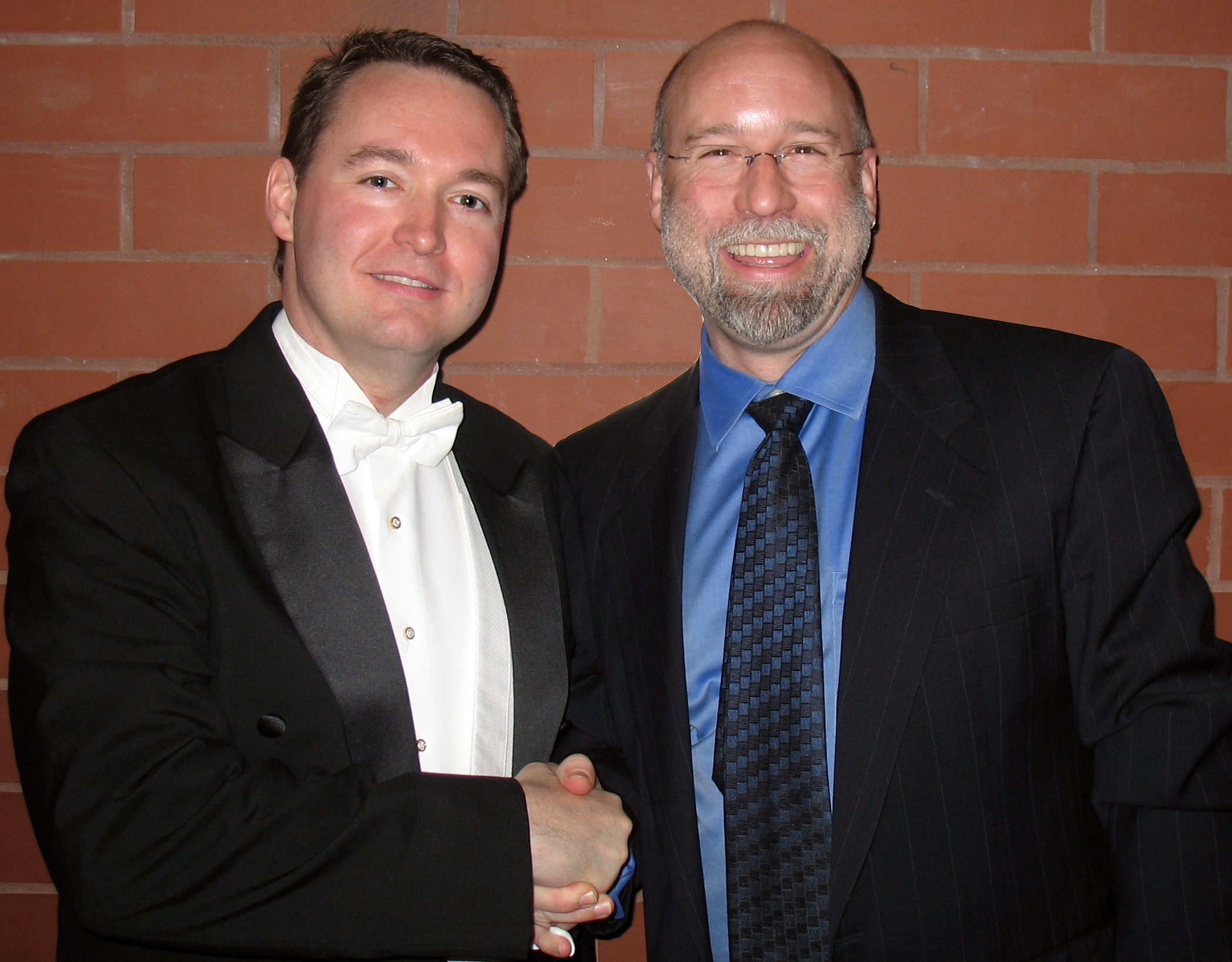 Maestro Erik Ochsner with Composer Brian Wilbur Grundstrom