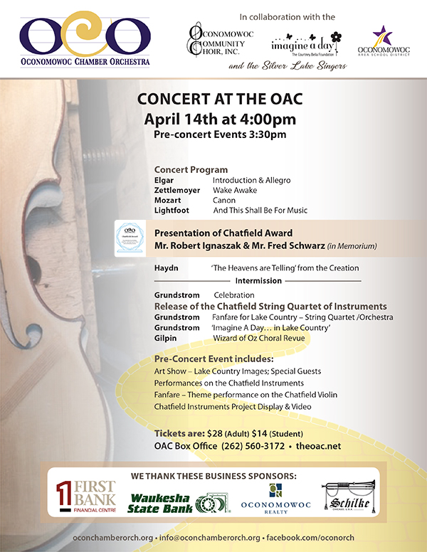 Oconomowoc Chamber Orchestra Flyer