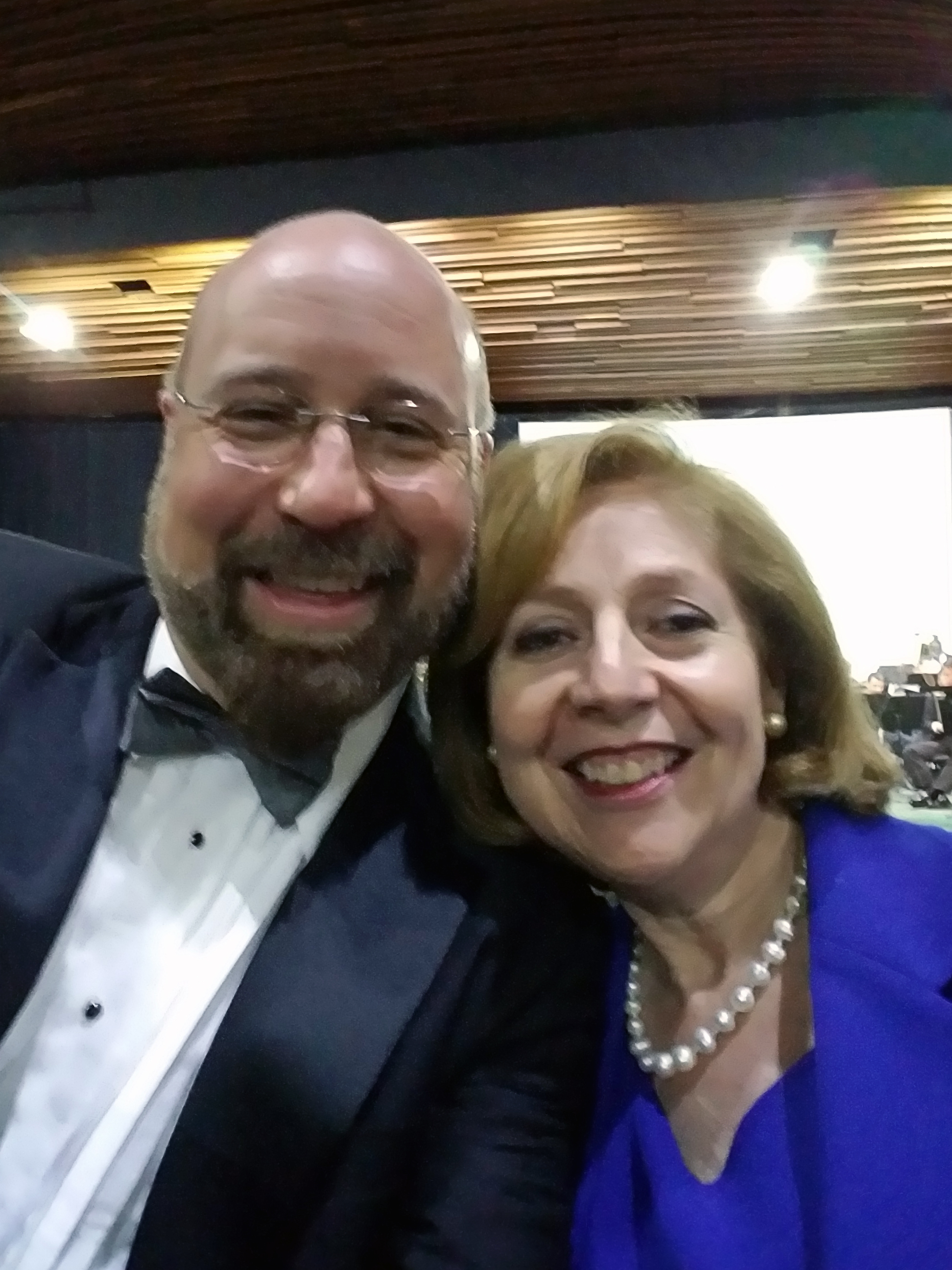 Composer Brian Wilbur Grundstro with USA Ambassador to Brazil Lilana Ayalde at the premiere of Contentment Poem for Orchestra